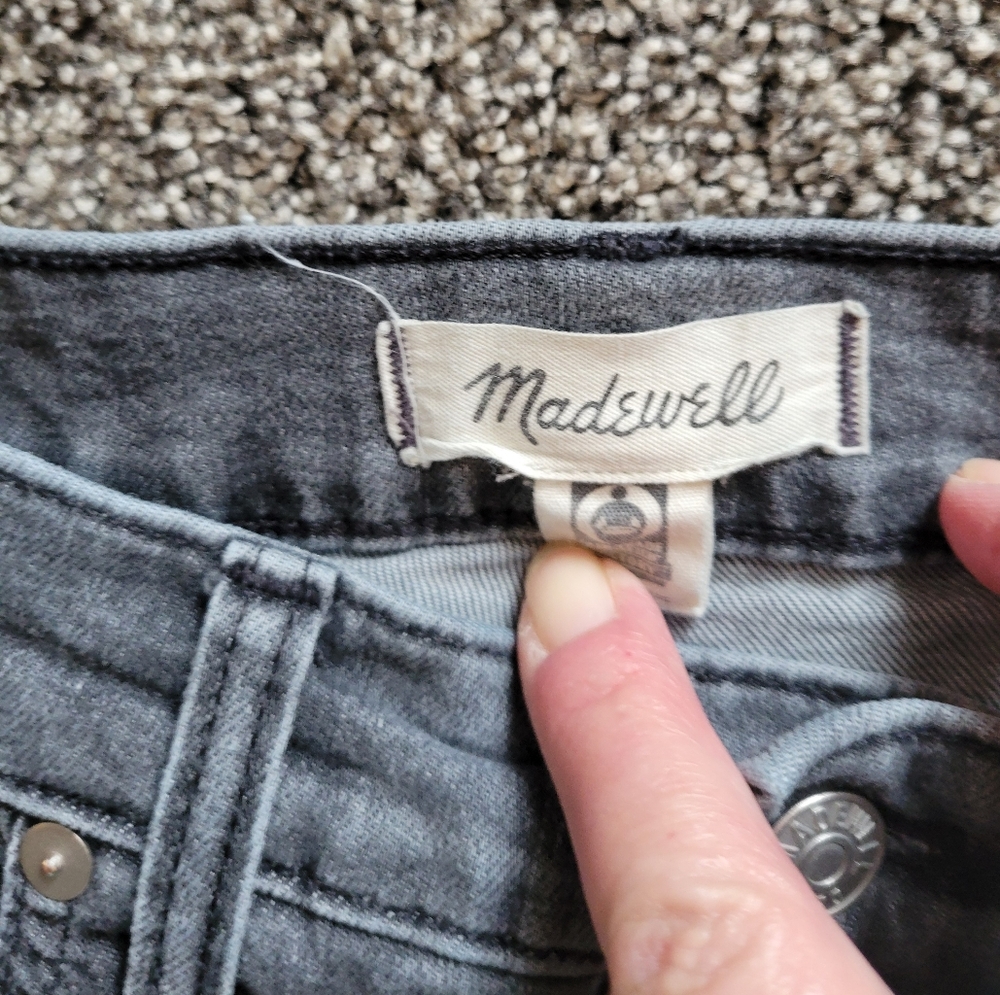 Madewell Vintage women size 27 skinny Jeans-grey - Picture 8 of 15